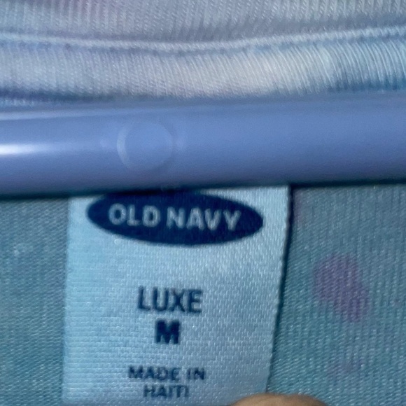 Old Navy Shirt V-Neck Tie Dye Super Soft Lux Short Sleeve Top Loose Fit Custom - Picture 2 of 6